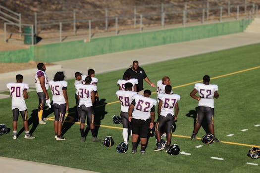 coaching session with players