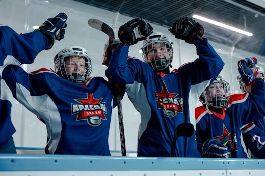 Hockey players from diverse backgrounds