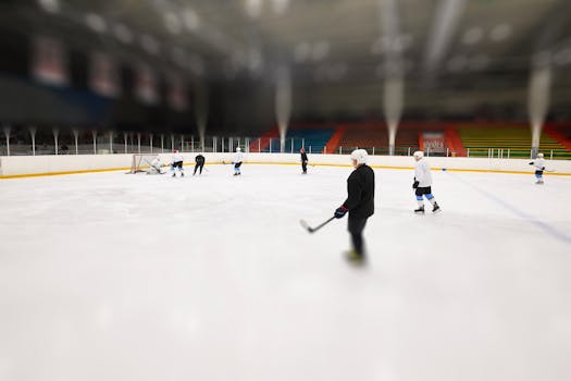 legendary hockey player in action